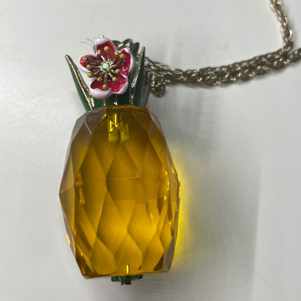 Betsy Johnson Golden Pineapple Necklace